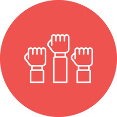 Obraz premium Protest Line Icon