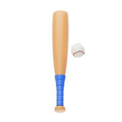 Swing Symphony: 3D Renderings of Baseball Bats. 3d illustration, 3d element, 3d rendering. 3d visualization isolated on a transparent background