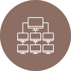Network Hub Line Icon