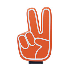 Bring the Peace: Dynamic 3D Views of Tranquil Baseball Fan Gloves. 3d illustration, 3d element, 3d rendering. 3d visualization isolated on a transparent background