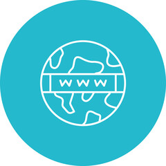 Fototapeta premium Www Line Icon