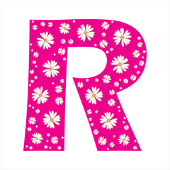 r letter logo , abstract r letter , abstract  pattern
,beautiful flowers letters  r .