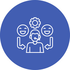 Friendly Customer Service Line Icon