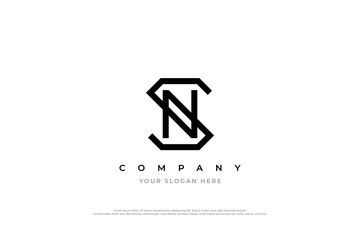 Letter NS Logo or SN Logo Design