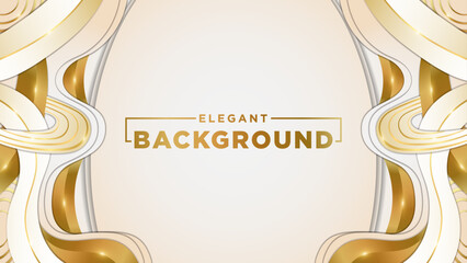 Vector Luxury White and Gold Background