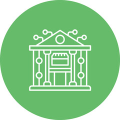 Bank Line Icon