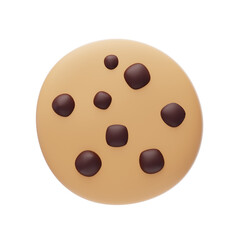 Chilled Confections: Captivating 3D Winter Cookies. 3d illustration, 3d element, 3d rendering. 3d visualization isolated on a transparent background