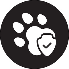 pet insurance glyph icon
