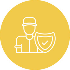 Employee Protection Line Icon