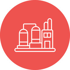 Fototapeta premium Refinery Line Icon