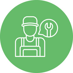 Repair Technician Line Icon