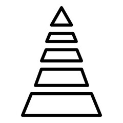Pyramid Chart Icon Line icon