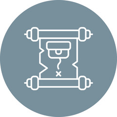 Treasure Map Line Icon
