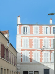 Fototapeta na wymiar Antique building view in Old Town Brunoy, France