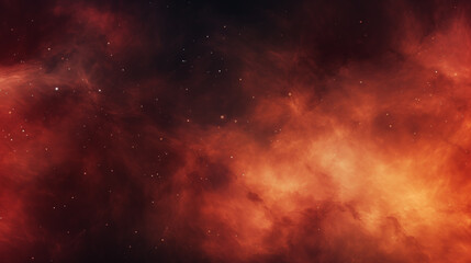 Nebula's Embrace : Background with red space clouds in the dark
