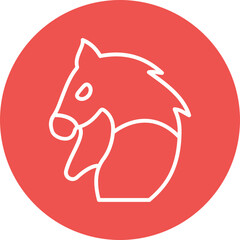 War Horse Line Icon