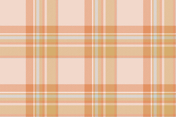 Plaid background, check seamless pattern in beige. Vector fabric texture for textile print, wrapping paper, gift card or wallpaper.