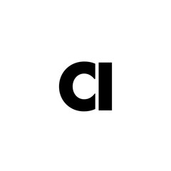Letter C and I, CI logo design template. Minimal monogram initial based logotype.