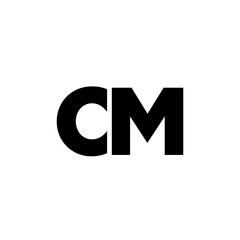 Letter C and M, CM logo design template. Minimal monogram initial based logotype.