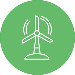 Windmill Line Icon