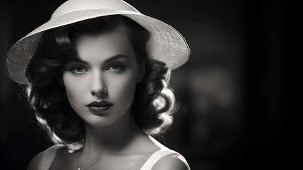 Timeless Beauty: Classic Hollywood Glamour in Monochrome
