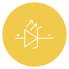 Light Emitting Diode Line Icon