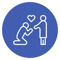 Humility Line Icon
