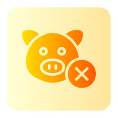 no pig gradient icon
