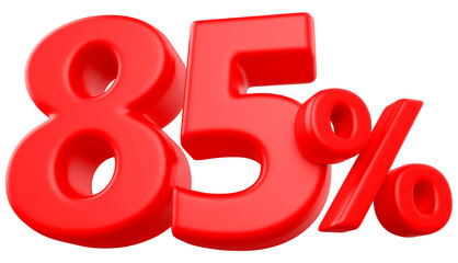 85 percentage discount number rad 3d render