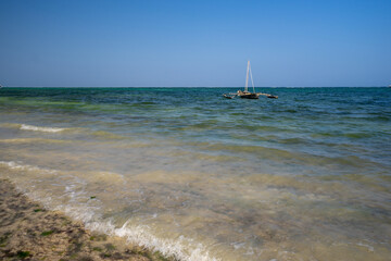 sailing boat on the beach