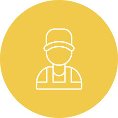 Park Attendant Line Icon