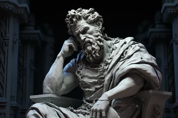 Foto op Canvas The aesthetics of Stoicism, the male sculpture  © Digital Artworks