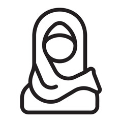 hijab line icon