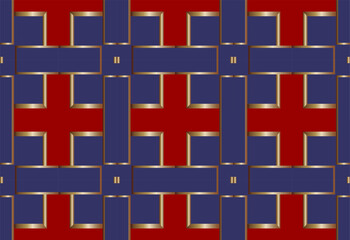 Abstract classic golden pattern. Geometric pattern with gradient. For Wallpaper, presentation, background. Interior design. Fashion print. Illustration made with texture. 