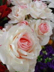 bouquet of white roses blooming beauty nature 