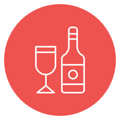 Wine bottle Line Icon