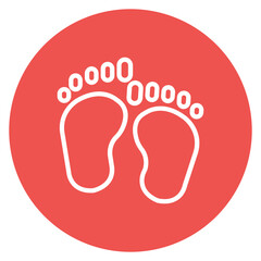 Footsteps Line Icon