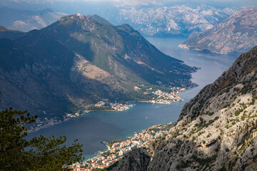Fototapeta na wymiar View of the bay of Kotor, Montenegro