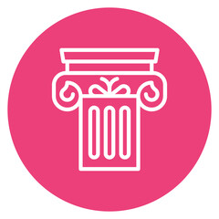 Roman Column Line Icon
