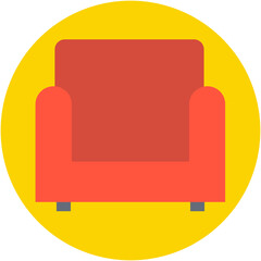 Sofa Flat Vector Icon