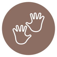 Corrupt Handprint Line Icon