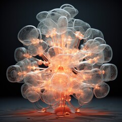 Obraz premium Abstracts of the Jellyfish Fractal