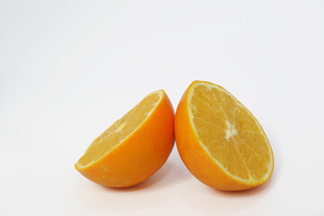 isolated navel oranges on white background