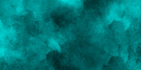 Beautiful turquoise blank hand painted background,green veins of green leather as sample of green background,simulated blurred ink.Aquarelle painted ink canvas for modern creative design,