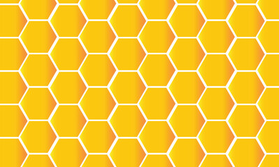 seamless pattern with honeycomb Cheerful yellow honeycomb pattern background with geometric shapes and no people.