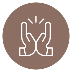 Obraz premium High Five Line Icon