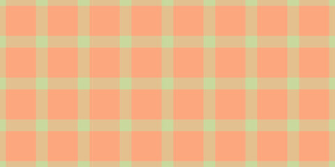 American fabric check background, doodle plaid texture tartan. African textile pattern vector seamless in orange and amber colors.