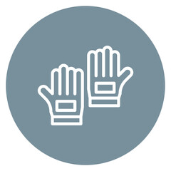 Obraz premium Rugby Gloves Line Icon