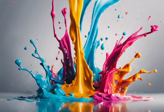 Danza di Colori Liquidi- Un'Esplosione Artistica sulla Tua Schermata