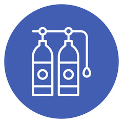 Oxygen Tank Line Icon